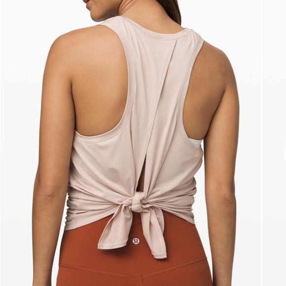Lululemon All Tied Up Tank *No-stink Zinc Pink Bliss - Picture 3 of 9